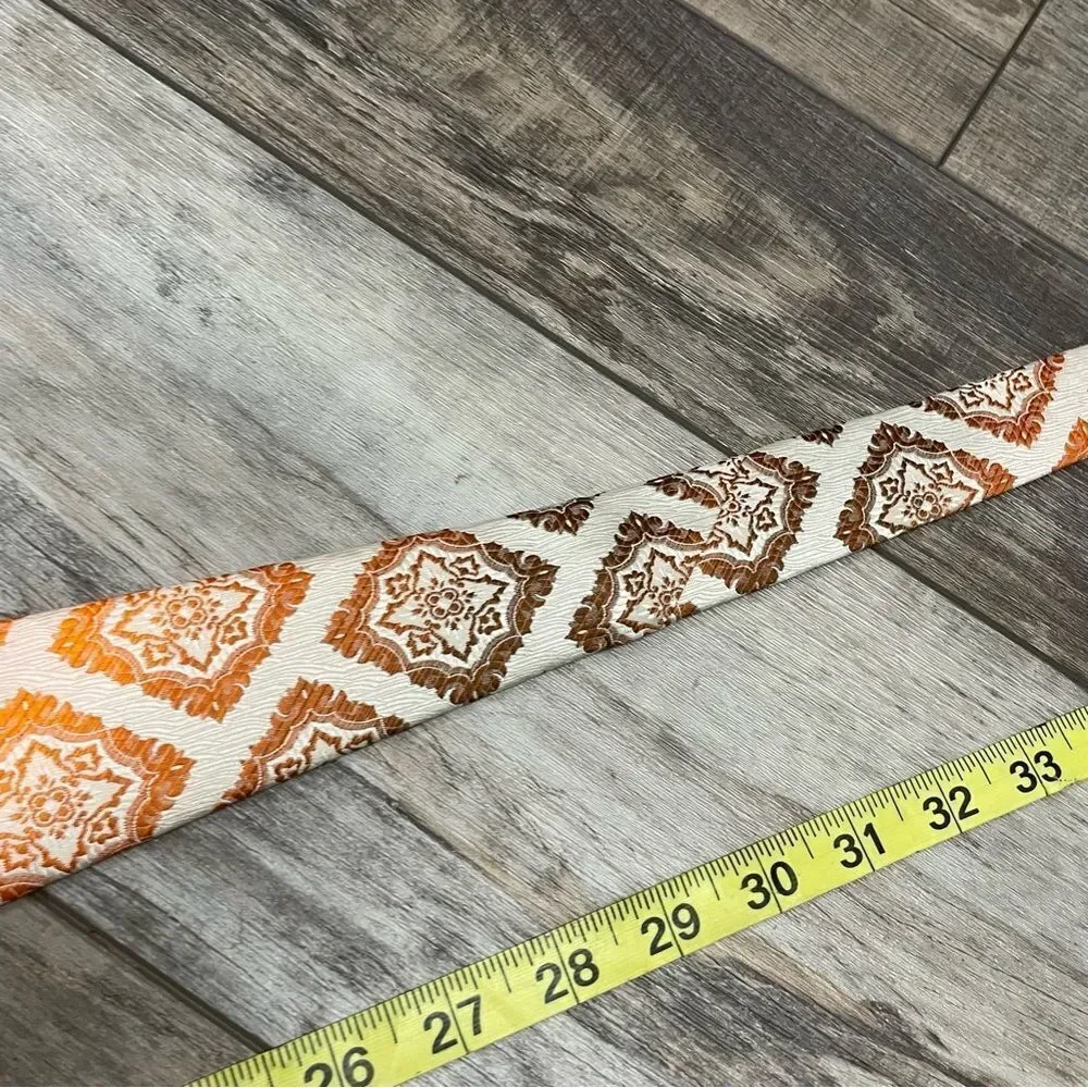 Monsieur Bernard Ombré Orange Brown over Silver Neck Tie